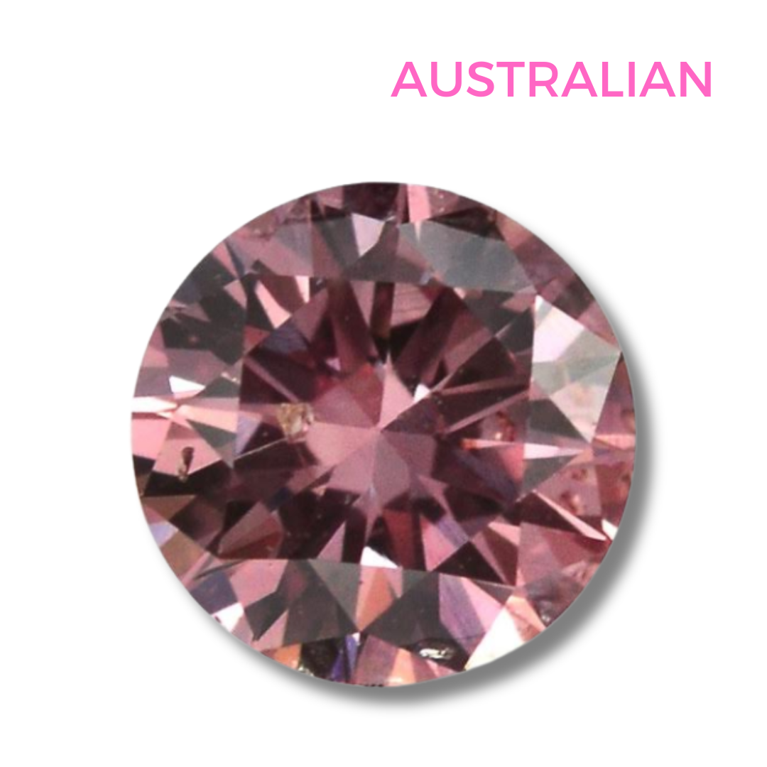 0.23 SI2 Fancy Deep Pink Round | Australian